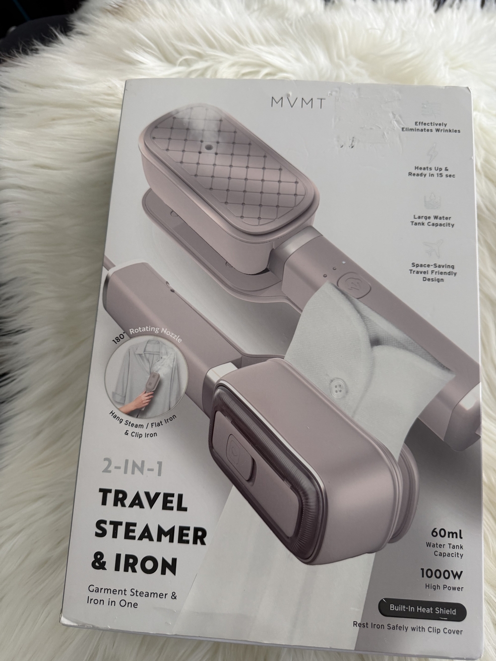 MVMT 2-in-1 Travel Steamer & Iron - Rose Gold